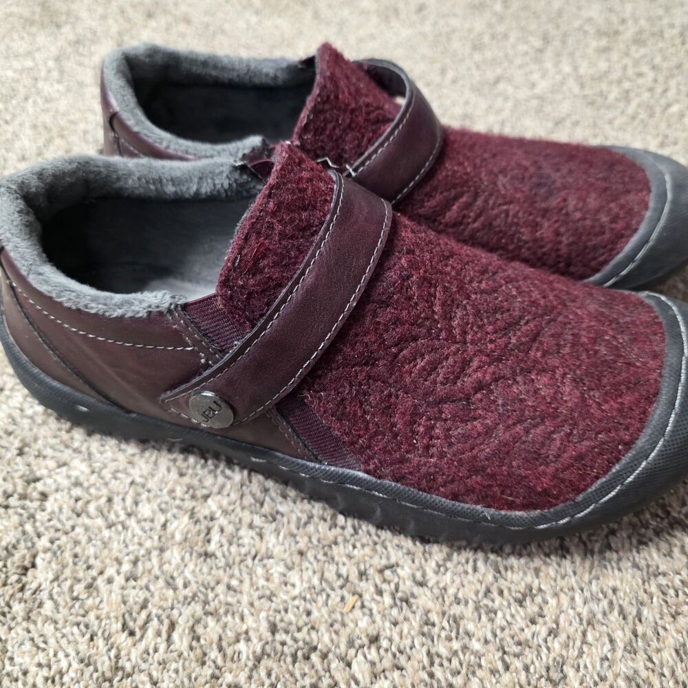 Jambu Blakely Slip-On Loafer Size 9 Felted Burgundy Black Comfort Travel